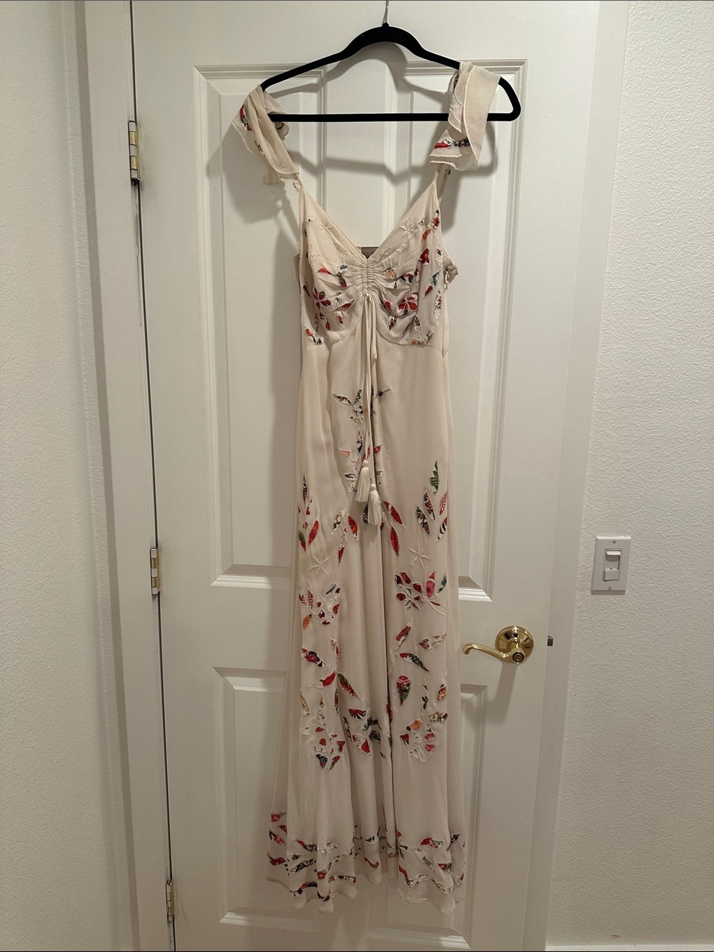 FARM Rio Cream Maxi Dress with Multicolor Floral Print